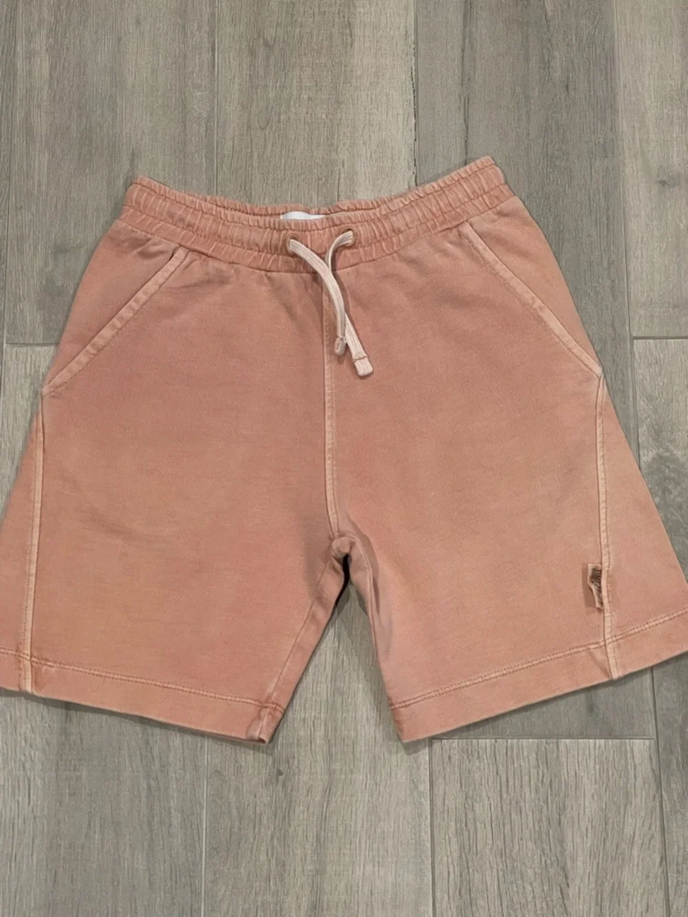 ZARA Kids Cotton washed effect Sweat Shorts Size 8 (128 cm) Peach Pink Casual